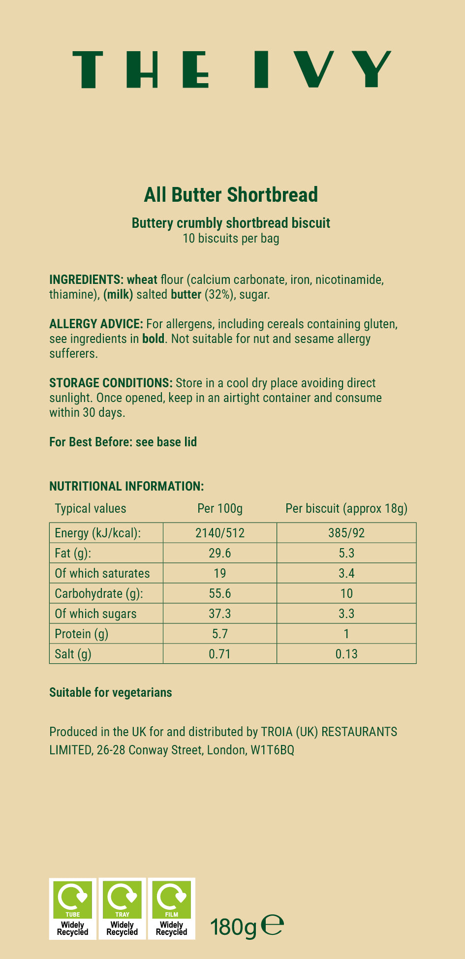 All Butter Shortbread Biscuits